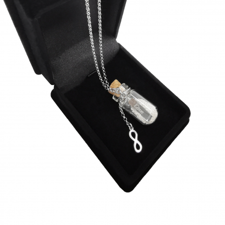Lantisor Pandantiv Sticla Infinity Love Argint 925 Rodiat Personal Style [1]