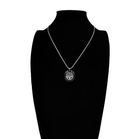 Lantisor cu pandantiv Copacul Vietii inox cu ceramica 00A357 [2]