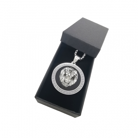 Lant Pandantiv Medalion Lion Inox [1]