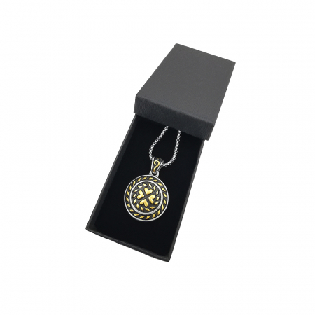 Lant Pandantiv Medalion Lucky Inox [1]
