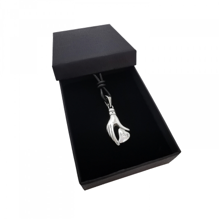 Pandantiv Hand Love Inox cu Snur Piele Personal Style 00A333s [1]
