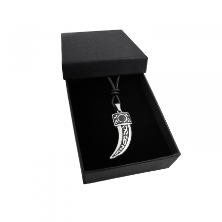 Pandantiv Tribal Colt Dinte Inox cu Snur Piele Personal Style 00A308s [1]