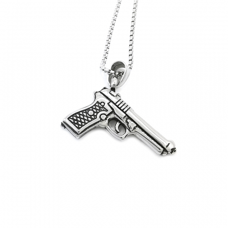 Lanturi barbati - Lant Pandantiv Pistol Inox