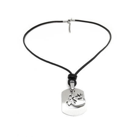 Pandantiv zodia Fecioara cu snur din piele dog tag Personal Style 00A101s [1]