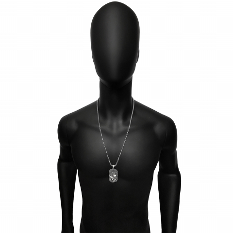 Lant Pandantiv Zodia Gemeni Dog Tag Inox [2]