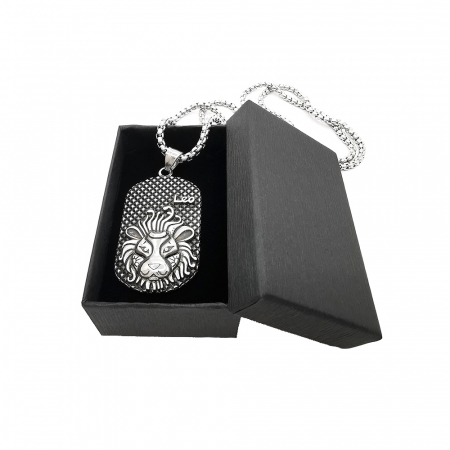 Lant Pandantiv Zodia Leu Dog Tag Inox [1]