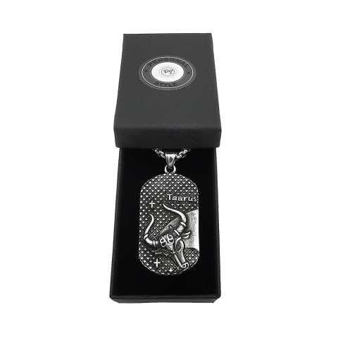 Lant Pandantiv Zodia Taur Dog Tag Inox [1]