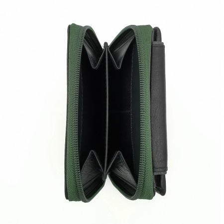 Portofel dama piele negru verde personal style 00P018v [4]