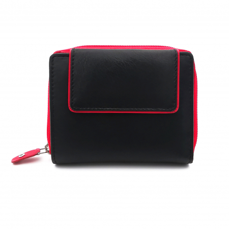 Portofele - Portofel dama piele negru rosu PersonalStyle 00P018r