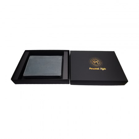 Portofel piele naturala port card RFID gri Personal Style 00P013 [2]