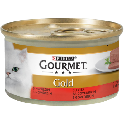 GOURMET GOLD MOUSSE CU VITĂ, Hrana Umeda Pisici, 85g [1]
