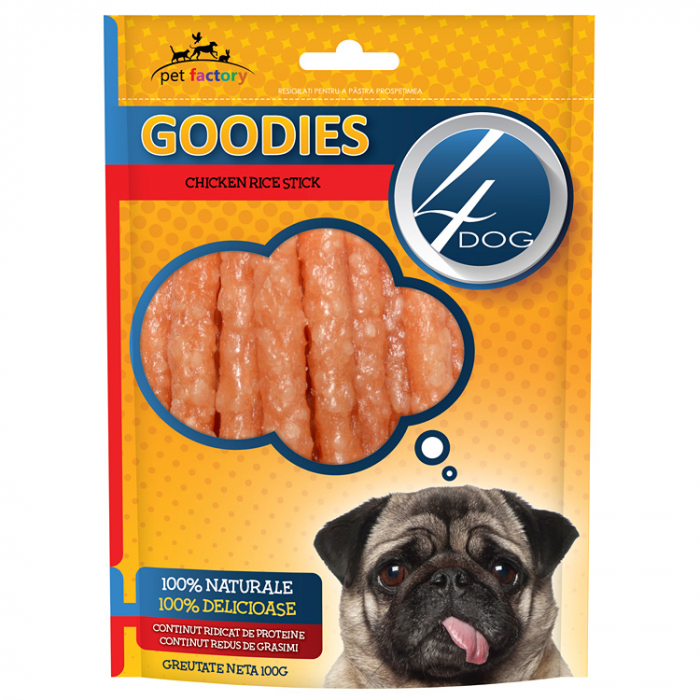 Recompense 4DOG Goodies Chicken Rice Sticks 100g [1]