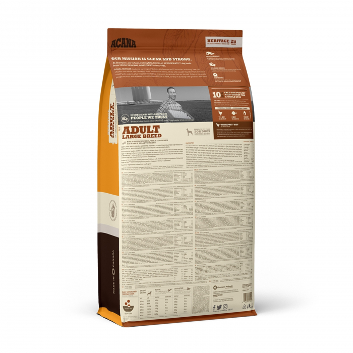 ACANA Heritage Adult Large Breed, hrană uscată fără cereale câini talie mare, 17kg [2]