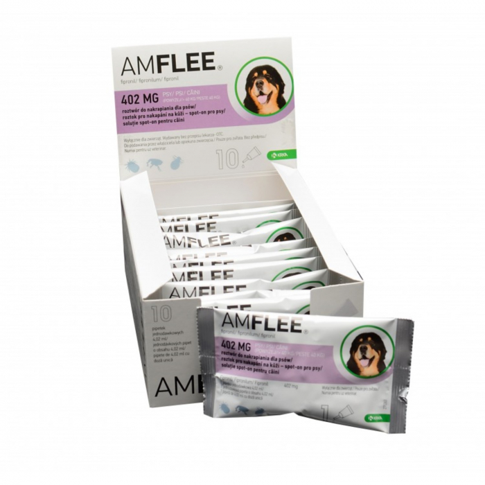 AMFLEE 402 Mg Solutie Spot-on Pentru Caini 40-60 Kg – 1 Pipeta