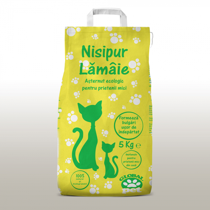 Asternut igienic bentonita pentru pisici, Nisipur, Lamaie, 5 kg [1]