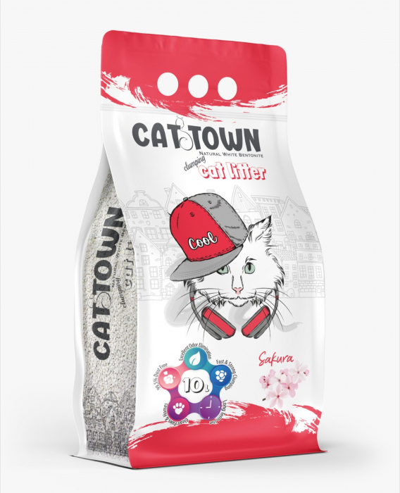 Asternut Igienic Cat Town Sakura pentru Pisici  10l [4]