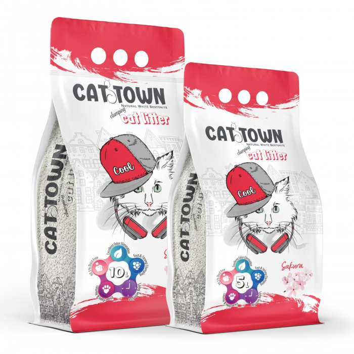 Asternut Igienic Cat Town Sakura pentru Pisici  10l