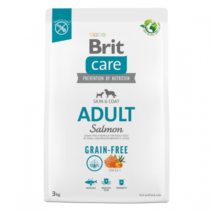 Brit Care Grain Free Dog Adult cu somon si cartofi 3 kg [2]