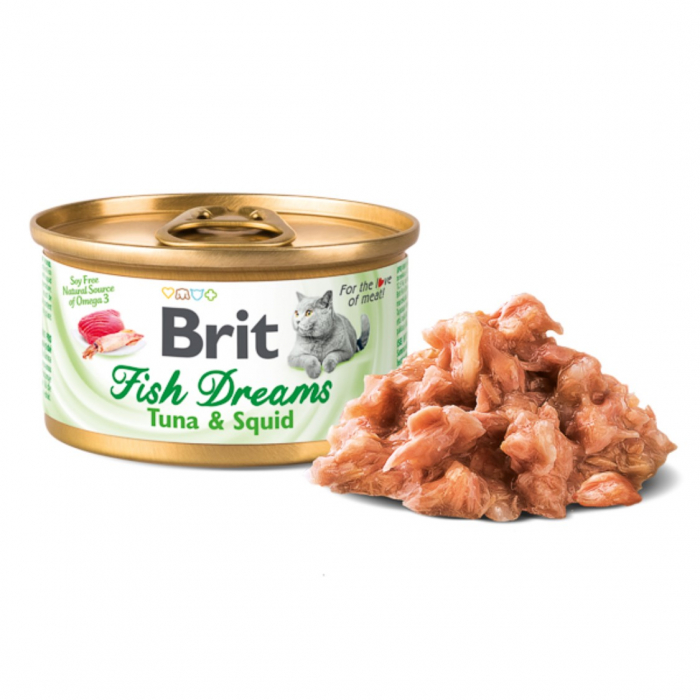 Brit Fish Dreams cu Ton in suc propiu, 80 g [2]