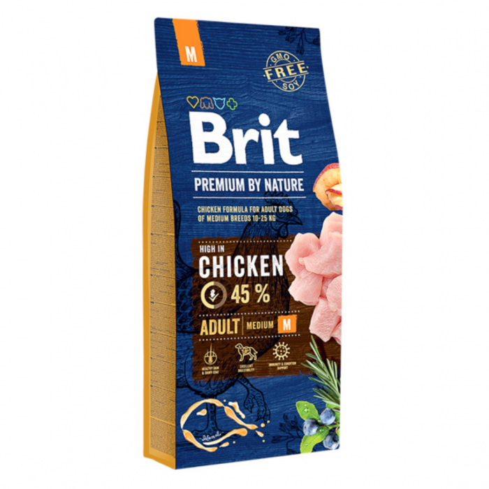 hrana uscata pentru caini brit premium junior xl 15 kg Hrana uscata pentru caini Brit Premium by Nature Adult M 15 kg