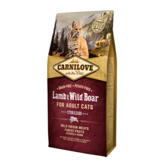 Carnilove Lamb and Wild Boar Cats Sterilised  6 kg