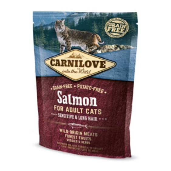 Carnilove Salmon Cats Sensitive and Long Hair 400 g