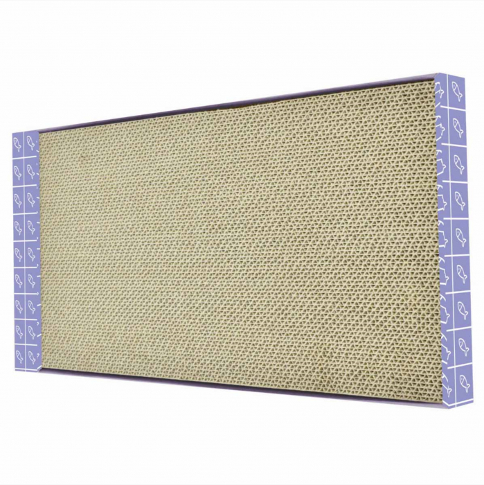 Carton de zgariat pentru pisici, model tabla dubla, 45.38 A  24.76 A  3.81 cm, Mov