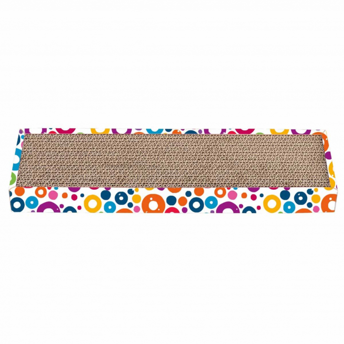 Carton de zgariat pentru pisici, model tabla, 45.72 A  12.7 A  4.45 cm PCUD98, Multicolor