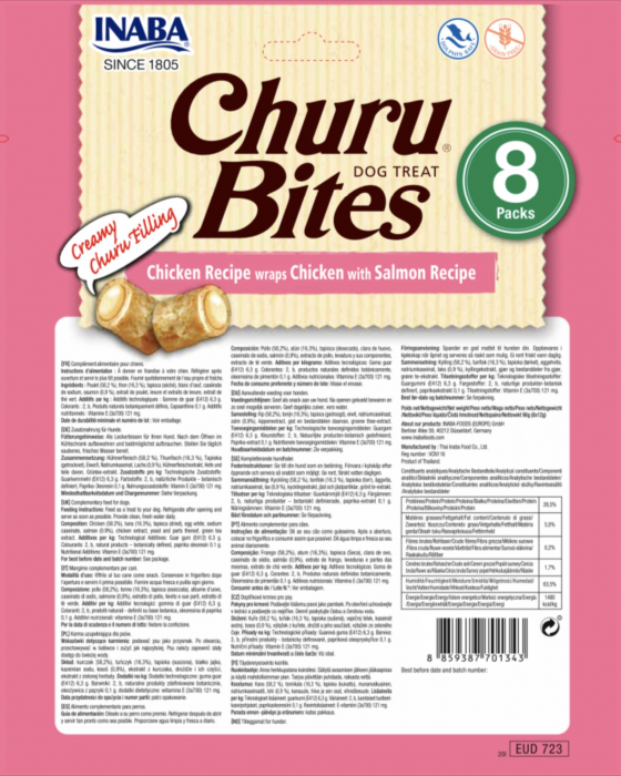 Churu Bites Recompense gustoase pentru caini cu Pui si somon 8 x 12 g [2]