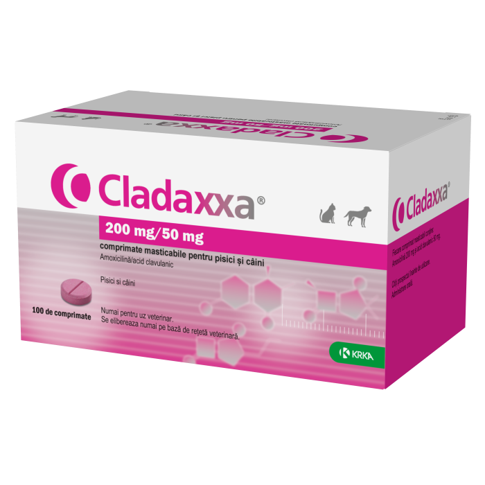Cladaxxa 200mg/50mg caini si pisici 10 Comprimate masticabile [1]