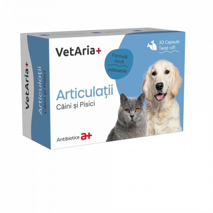 VetAria+ Supliment pentru articulatii Articulatii, cutie 30 capsule