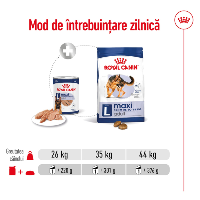 Conserva Royal Canin Maxi Adult hrana umeda caini (pate), 1 x 410g [6]