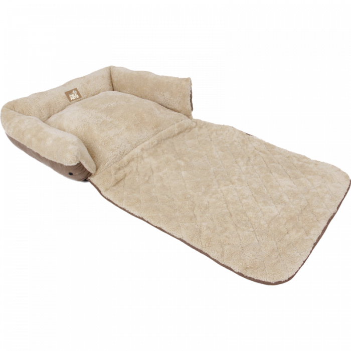 Culcus 3 in 1 pentru caini si pisici Leo Gri, M 107x70xH14cm [3]