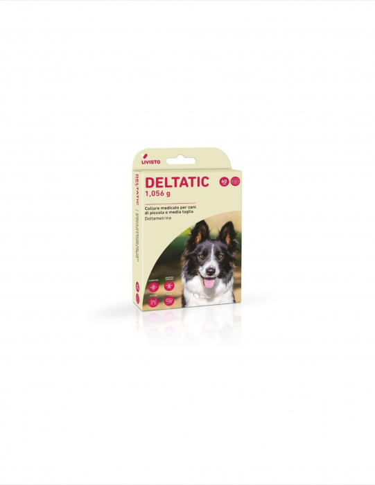 Deltatic 60 cm, zgarda antiparazitara pentru caini de talie medie