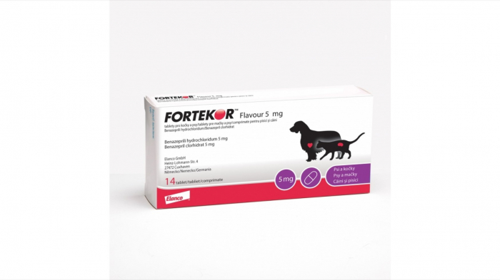 Fortekor 5 mg (5-20 kg), 14 tablete [1]