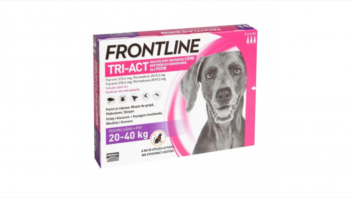 Frontline Tri-act L spot on pentru caini 20-40 kg - 1 pipeta antiparazitara [2]