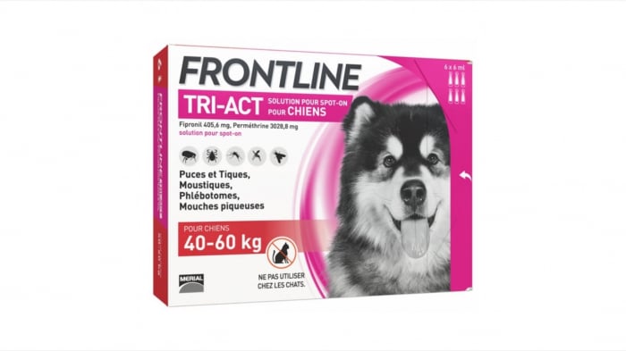 Frontline Tri-act XL Spot On Pentru Caini 40-60 Kg – 3 Pipete Antiparazitare