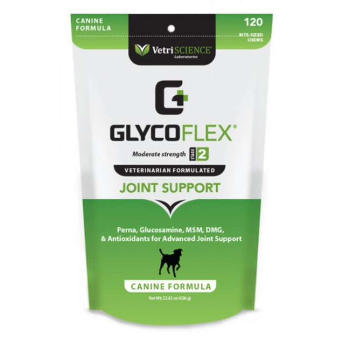 Glyco Flex II Bite-sized Chews, VetriSCIENCE – 120 Tablete Gumate