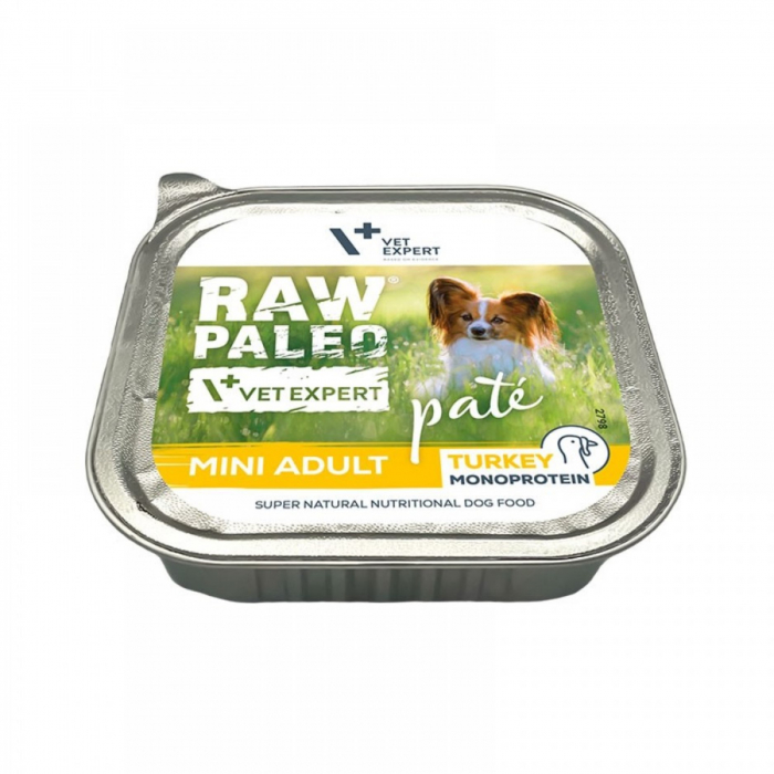 Hrana umeda pentru caini, adult, RAW PALEO PATE, curcan, 150 g [2]