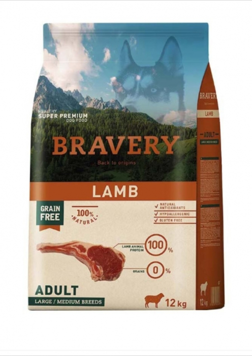 Hrana Uscata Caini, Bravery , Adult Medium large Miel, 12kg [1]
