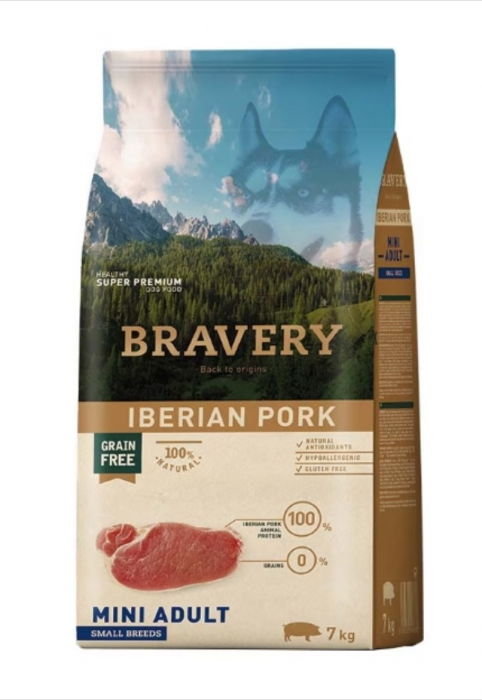 Hrana Uscata Caini, Bravery , Adult Mini Iberian Pork, 7kg [1]