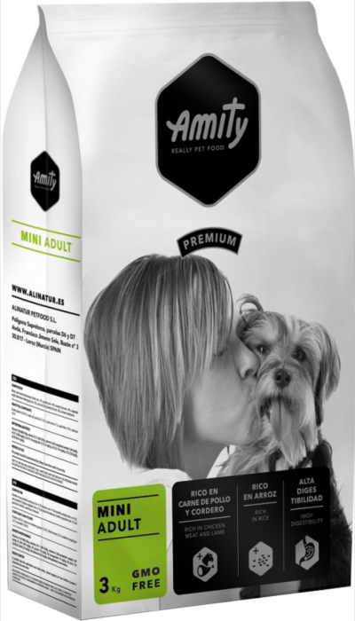Hrana uscata pentru caini Amity Premium Adult Mini, 3 kg