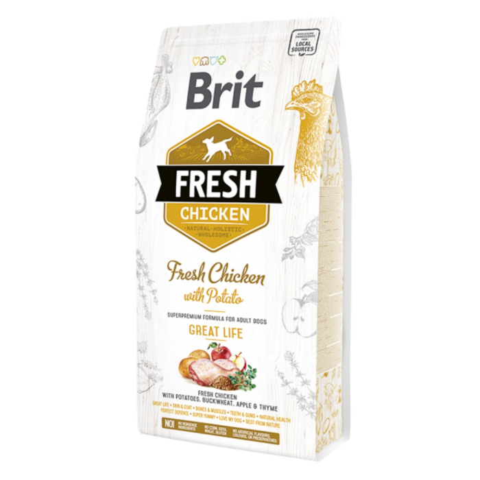 Hrana uscata pentru caini, Brit Fresh Chicken and Potato Adult 2.5 kg [1]