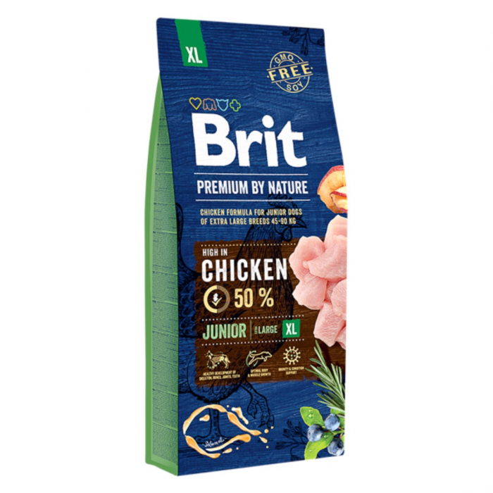 hrana uscata pentru caini brit premium junior xl 15 kg Hrana uscata pentru caini Brit Premium by Nature Junior XL 15 kg