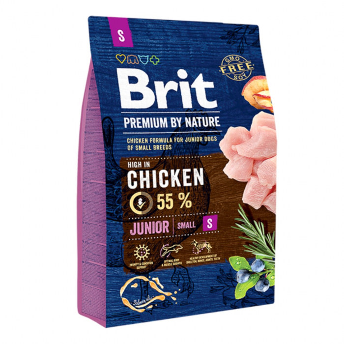 Hrana uscata pentru caini Brit Premium by Nature Junior S 3 kg