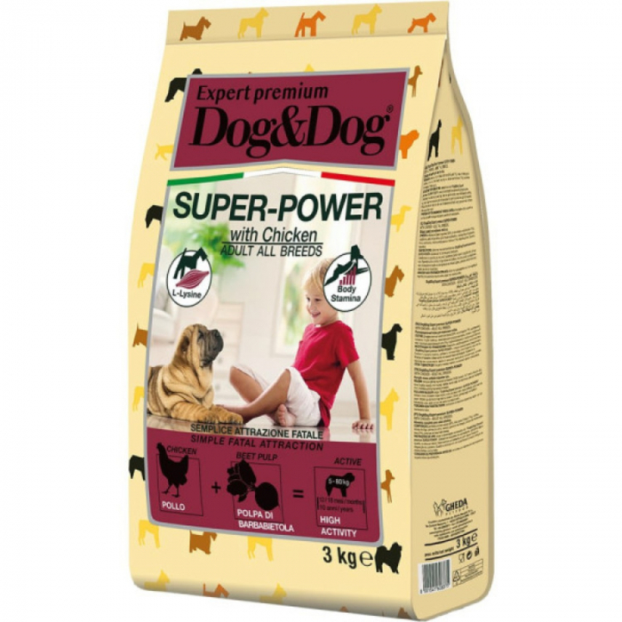 Hrana uscata pentru caini DogDog Expert Premium Ingrijire Crestere musculara 3 kg