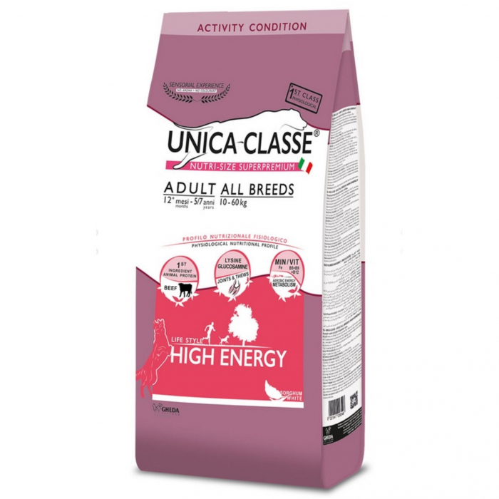 Hrana uscata pentru caini Unica Classe Adult, Toate rasele, Esenta Holistica, cu Vita, 12kg