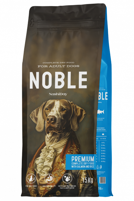 Hrana Uscata pentru Caini, Noble Premium, Somon si Orez, 15 kg [1]