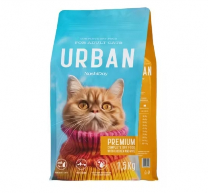 Hrana Uscata pentru Pisici, NashiDay Premium Urban, Pui si Orez, 1.5 kg [1]