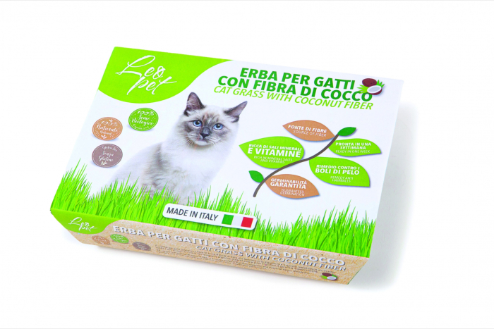 Leopet Iarba pentru Pisici cu Fibra de Cocos, 100 G [1]